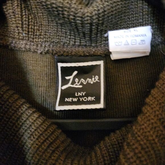 Lennie Fringe Cowl Neck Sweater - Women's XL - Green Pullover - Picture 5 of 10